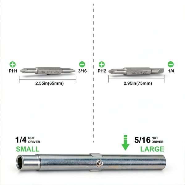 Amazon Basics 6-in-1 Multi-Bit Screwdriver Stainless Steel-2