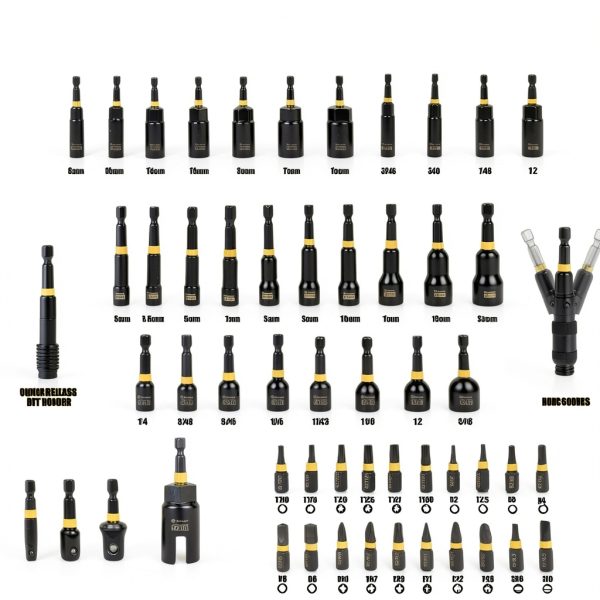 Facoow 55pcs Impact Nut Driver Set Chrome Vanadium Steel-1