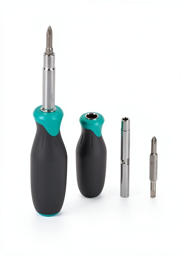 Amazon Basics 6-in-1 Multi-Bit Screwdriver Stainless Steel-4