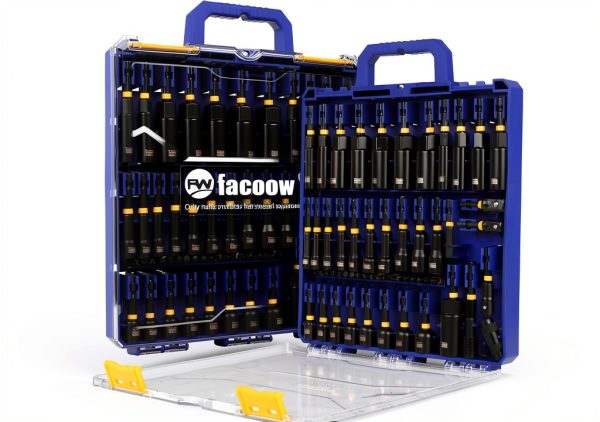 Facoow 55pcs Impact Nut Driver Set Chrome Vanadium Steel-0