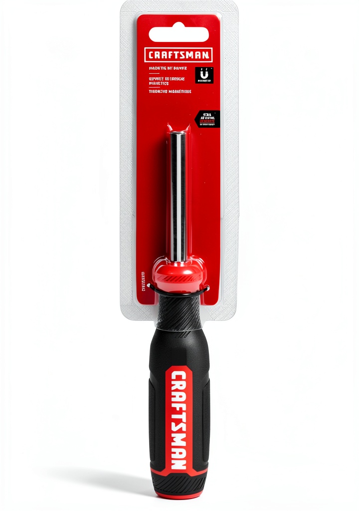 CRAFTSMAN Magnetic Nut Driver held in hand showing black, red, and silver finish
