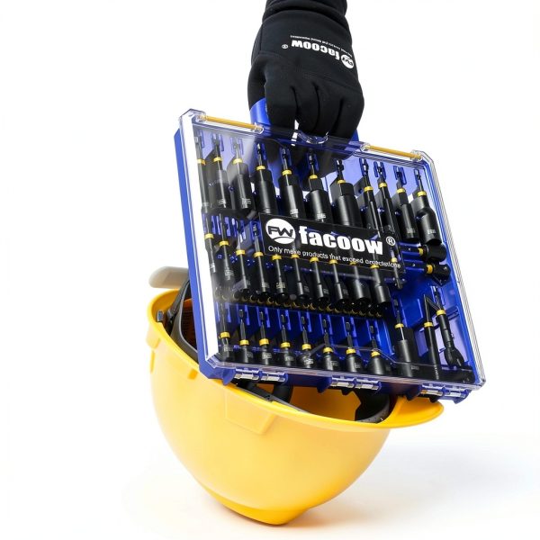Facoow 55pcs Impact Nut Driver Set Chrome Vanadium Steel-8