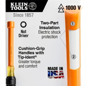 KLEIN TOOLS Insulated Nut Driver Professional Electrician-0