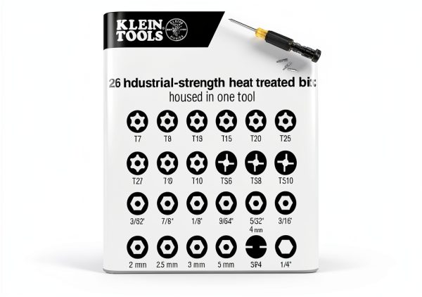 Klein Tools 27-in-1 Tamperproof Screwdriver Magnetic Storage-2