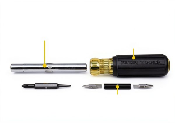Klein Tools Multi Bit Screwdriver Nut Driver Soft Grip-1