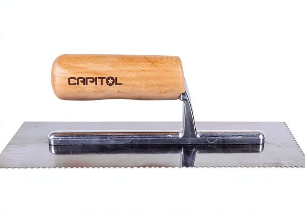 Capitol 115111 Flooring Trowel 1/8" x 1/8" V-Notch Silver Wood-2