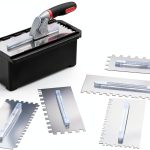 Fishark Switchable Notch Trowel Set，8 Piece Trowel Box Kit, Made of Premium Stainless Steel with Soft Grip Handle, Perfect Tool for Cement, Concrete, Masonry Tile Installation Work-0