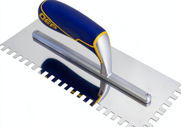 QEP Comfort Grip Stainless Steel Trowel Square-Notch 1/4" x 3/8" x 1/4"-0