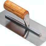 Capitol 115111 Flooring Trowel 1/8" x 1/8" V-Notch Silver Wood-0