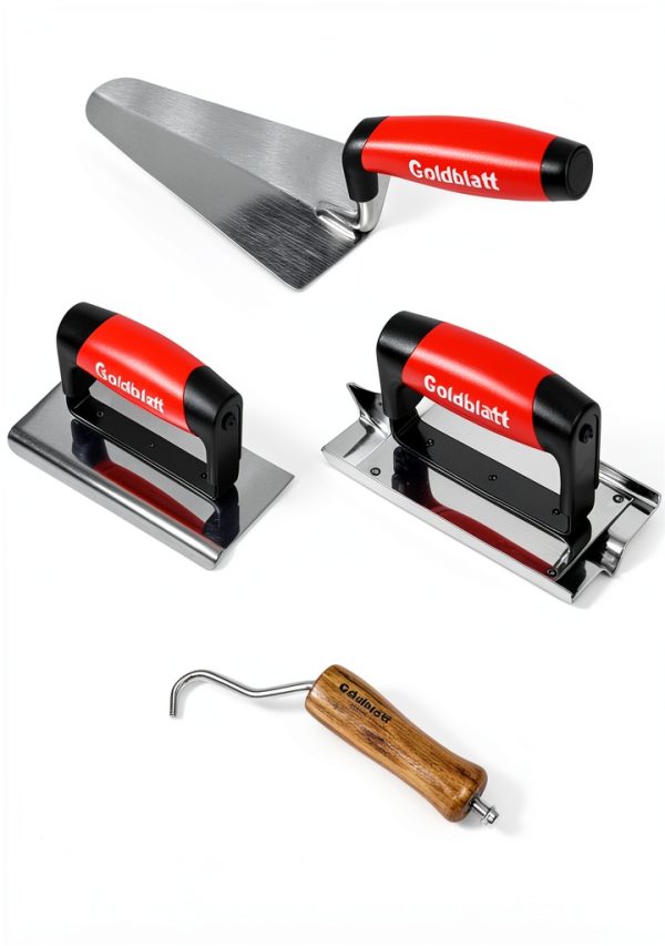 Goldblatt 8-Piece Masonry Hand Tool Set with Trowels, Float & Twister-2