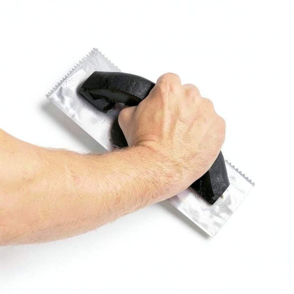 QEP 3/16" x 5/32" V-Notch Economy Flooring Trowel with 9" Steel Blade-1