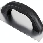 QEP 3/16" x 5/32" V-Notch Economy Flooring Trowel with 9" Steel Blade-0